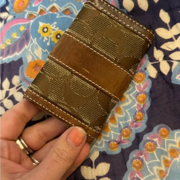 Coach Signature Brown and Tan Wallet - Picture 7 of 7